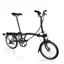 Brompton C Line Explore Mid Bar 6 speed with Rack in Matt Black